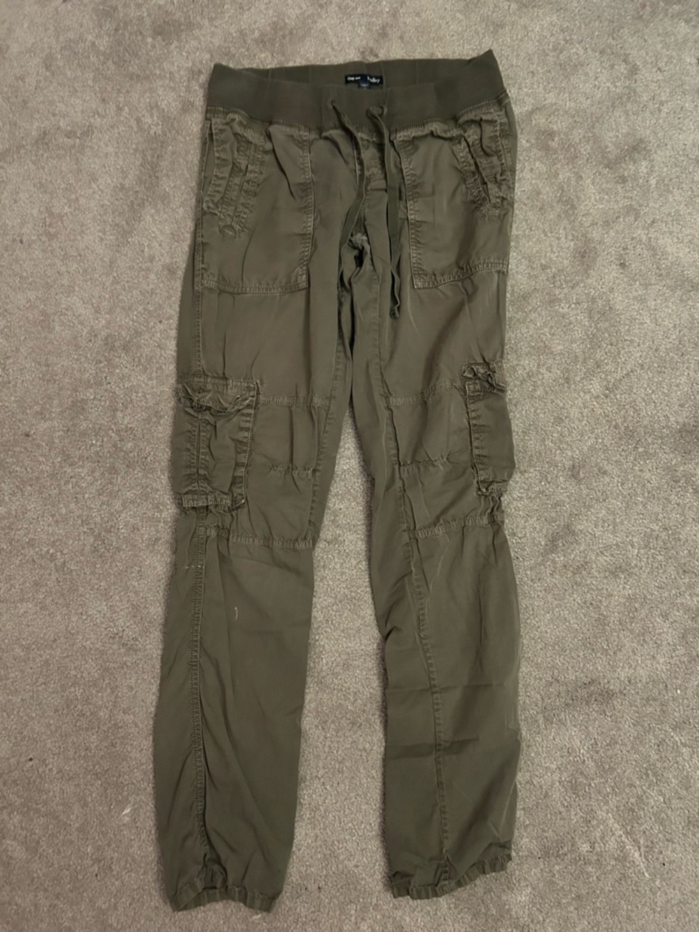 GAP Hadley Olive Drawstring Cargo Joggers